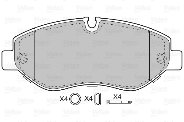Piduriklotsi komplekt, ketaspidur VALEO 598882