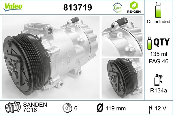 Kompressor, kliimaseade VALEO 813719