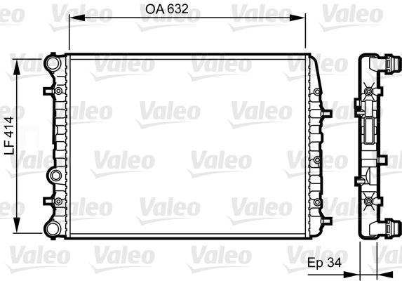 Radiaator, mootorijahutus VALEO 732864