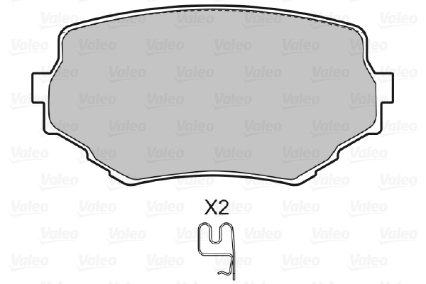 Piduriklotsi komplekt, ketaspidur VALEO 598534