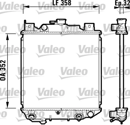 Radiaator, mootorijahutus VALEO 734203