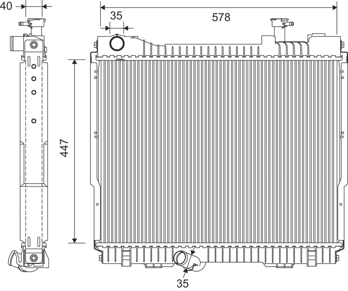 Radiaator, mootorijahutus VALEO 701403