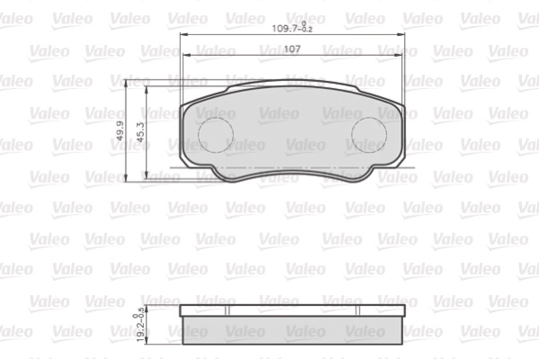 Piduriklotsi komplekt, ketaspidur VALEO 872921