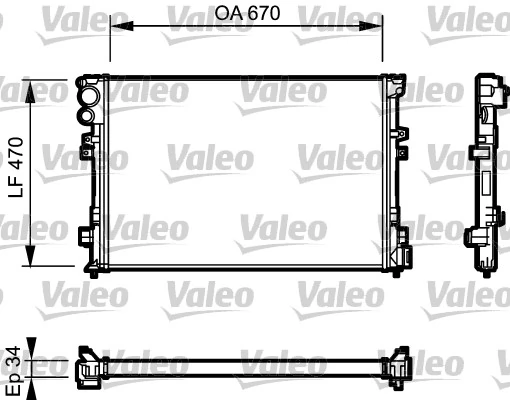 Radiaator, mootorijahutus VALEO 731168