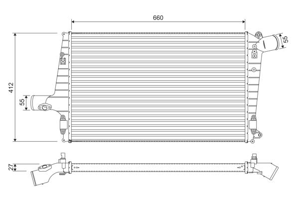 Kompressoriõhu radiaator VALEO 817865