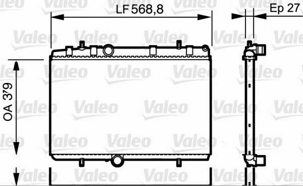 Radiaator, mootorijahutus VALEO 734338