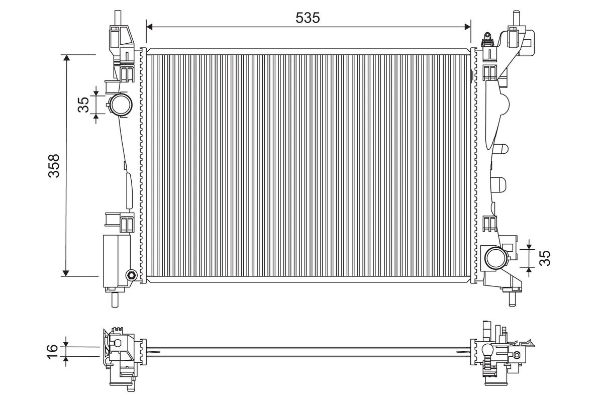 Radiaator, mootorijahutus VALEO 701277