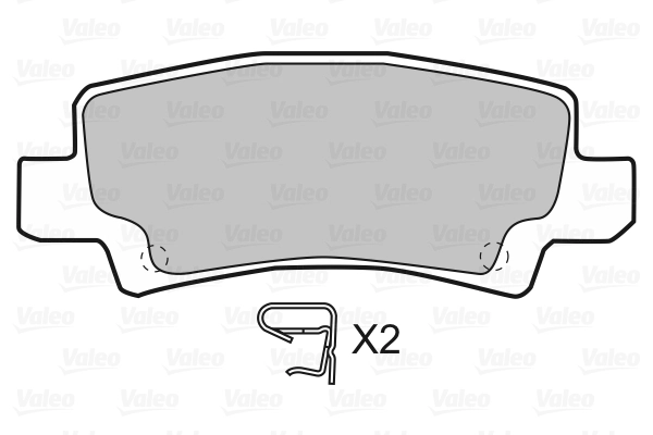 Piduriklotsi komplekt, ketaspidur VALEO 598680