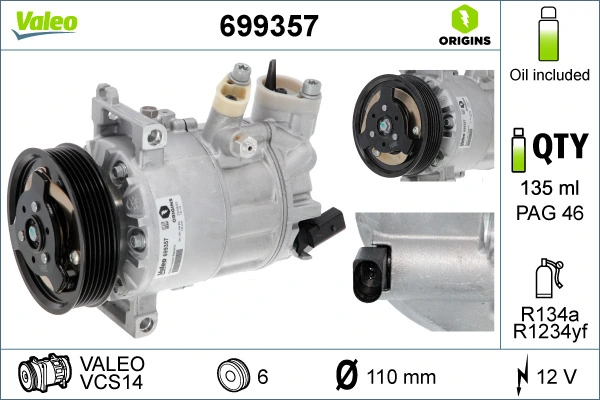 Kompressor, kliimaseade VALEO 699357