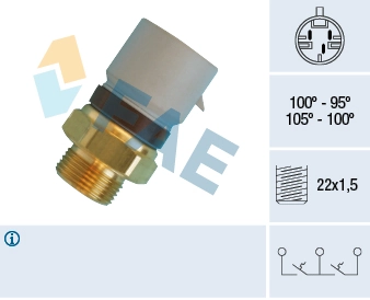 Temperatuurilülitus, radiaatorivent. FAE 38360