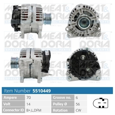 Generaator MEAT & DORIA 5510449