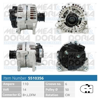Generaator MEAT & DORIA 5510356