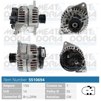 Generaator MEAT & DORIA 5510694