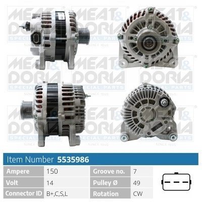 Generaator MEAT & DORIA 5535986