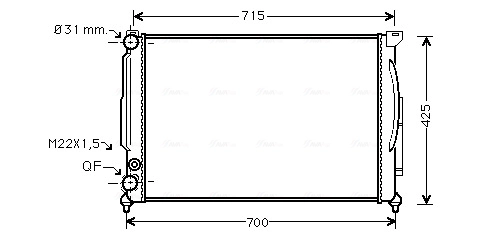Radiaator, mootorijahutus AVA Clever Choice AI2108