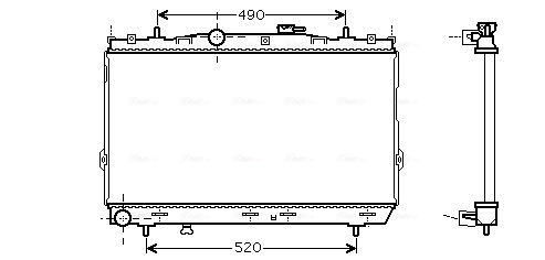 Radiaator, mootorijahutus AVA Clever Choice HY2095