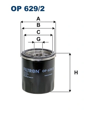 Õlifilter FILTRON OP 629/2