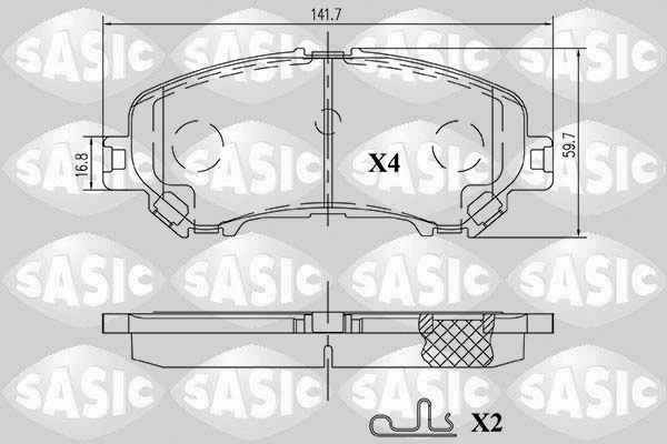 Piduriklotsi komplekt, ketaspidur SASIC 6214039