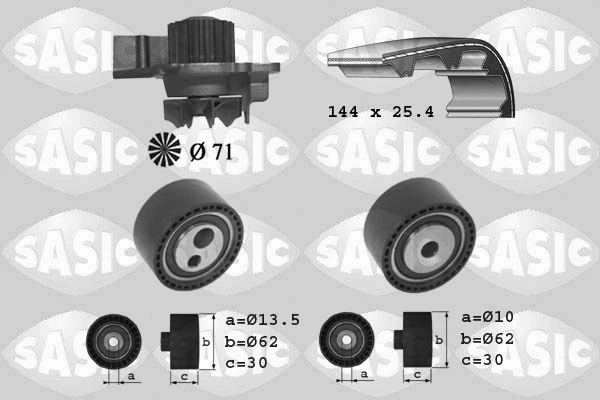 Veepump + hammasrihmakomplekt SASIC 3900027
