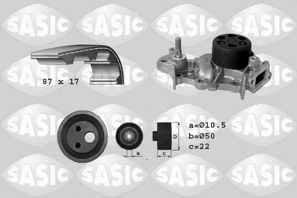 Veepump + hammasrihmakomplekt SASIC 3904028