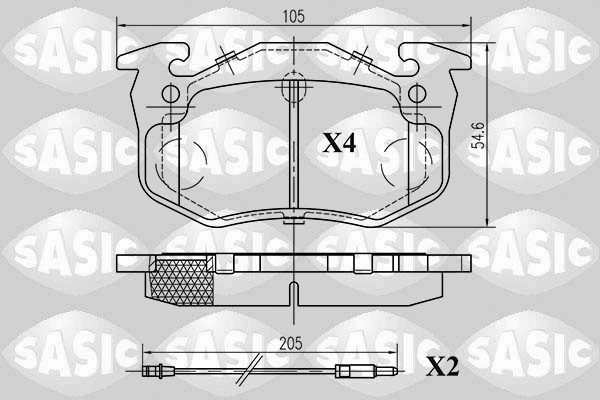 Piduriklotsi komplekt, ketaspidur SASIC 6214001