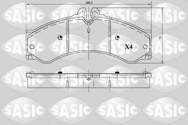 Piduriklotsi komplekt, ketaspidur SASIC 6216087