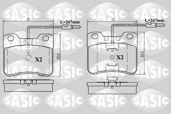 Piduriklotsi komplekt, ketaspidur SASIC 6210024