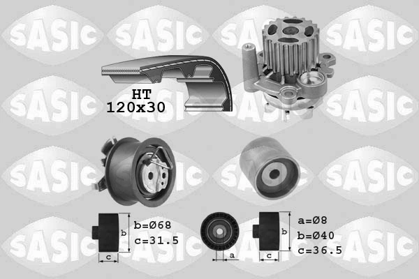 Veepump + hammasrihmakomplekt SASIC 3906080