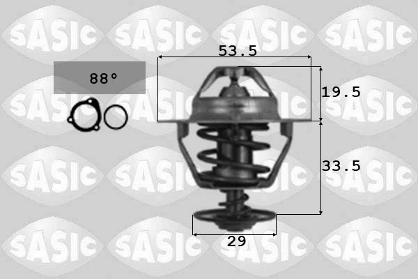 Termostaat, Jahutusvedelik SASIC 3306038