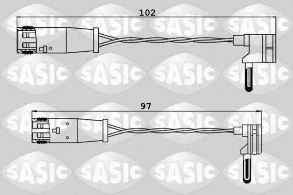 Hoiatuskontakt, piduriklotsi kulumine SASIC 6236033