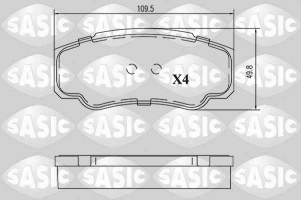 Piduriklotsi komplekt, ketaspidur SASIC 6210089