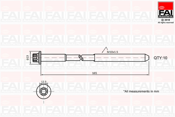 Klapikaanekruvikomplekt FAI AutoParts B1465