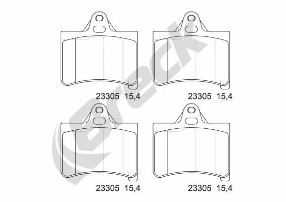 Piduriklotsi komplekt, ketaspidur BRECK 23305 00 702 00