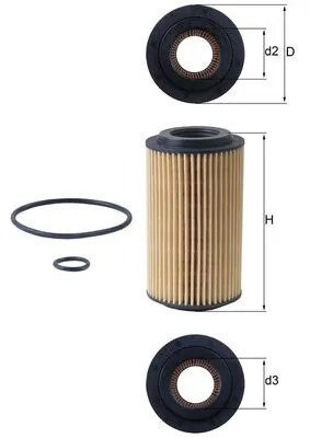 Õlifilter MAHLE OX 153D4