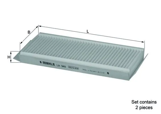 Filter, salongiõhk MAHLE LA 349/S