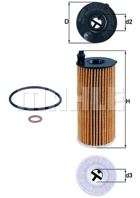 Õlifilter MAHLE OX 813/1D