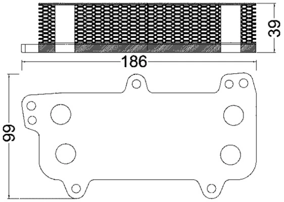 Õliradiaator, mootoriõli MAHLE CLC 187 000S
