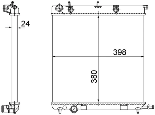 Radiaator, mootorijahutus MAHLE CR 556 002S