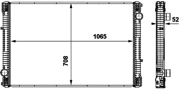 Radiaator, mootorijahutus MAHLE CR 864 000P