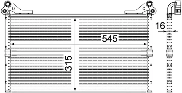 Õliradiaator, mootoriõli MAHLE CLC 98 000P