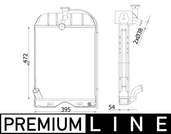 Radiaator, mootorijahutus MAHLE CR 2299 000P
