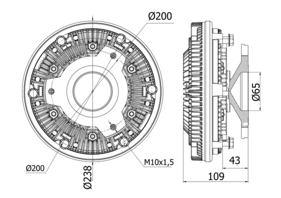 Sidur, radiaatoriventilaator MAHLE CFC 21 000S