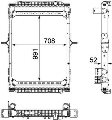 Radiaator, mootorijahutus MAHLE CR 891 000P