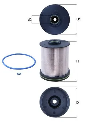 Kütusefilter MAHLE KX 491/1D