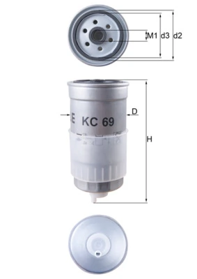Kütusefilter MAHLE KC 69