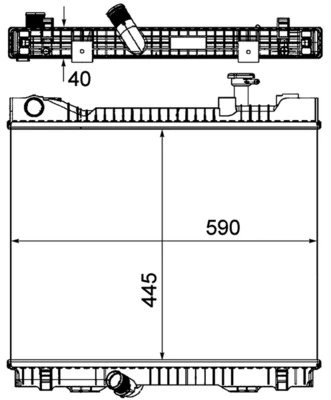 Radiaator, mootorijahutus MAHLE CR 1045 000P