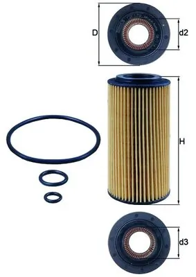 Õlifilter MAHLE OX 179D