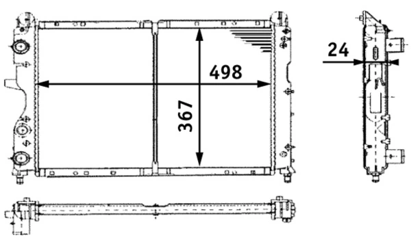 Radiaator, mootorijahutus MAHLE CR 450 000S