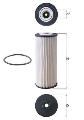Õlifilter MAHLE OX 1236D