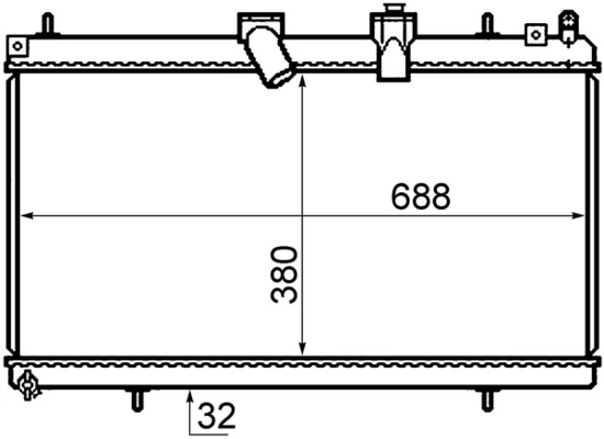 Radiaator, mootorijahutus MAHLE CR 802 000S